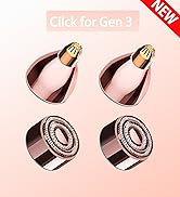 Replacement Heads for Flawless Finishing Touch, Upgrade Gen 3 Face and Eyebrow Hair Remover Repla...