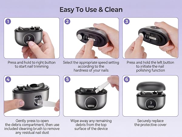 2 in 1 Automatic Electric Nail Clipper