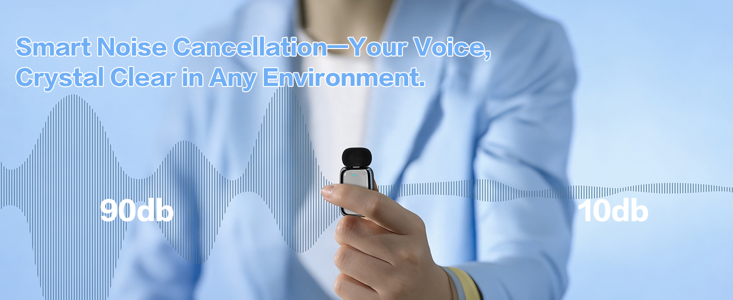 Wireless Lavalier Mic for iPhone/iPad/Android