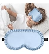 Kids Sleep Mask Eye Cover, 100% Real Mulberry Silk Sleep Mask with Adjustable Strap, Kids Blindfo...