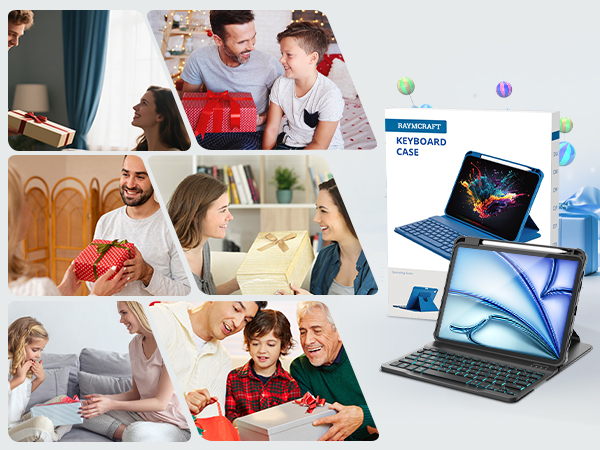 for iPad Air 11-inch M3 2025/M2 2024 &amp;amp; iPad Air 5th/4th Case with Keyboard