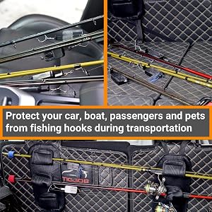 Safely transport for fully rigged fishing poles