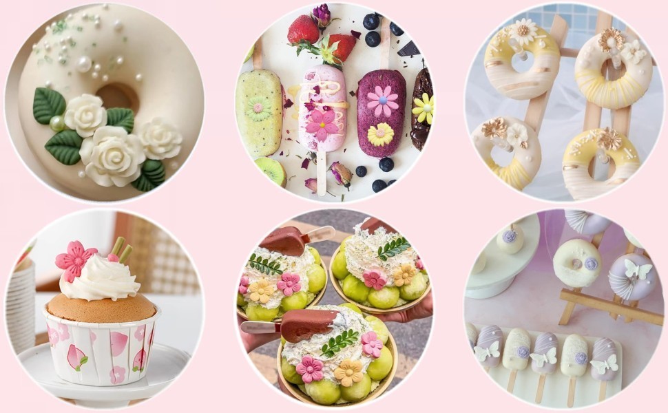 Rose Leaf Daisy Sunflower Chrysanthemum Small Flowers Fondant Molds Polymer Clay Mould