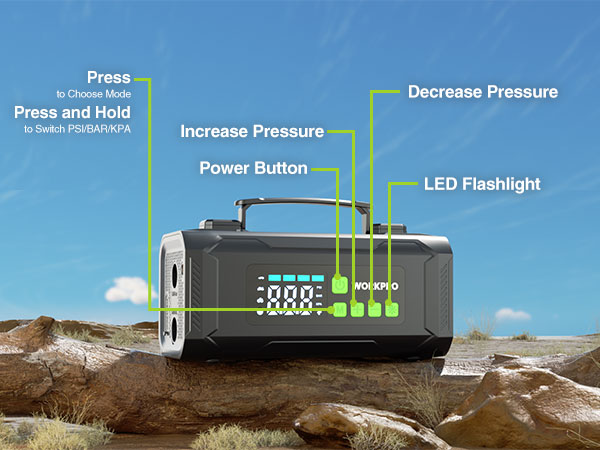 WORKPRO 12V Portable Air Inflator 