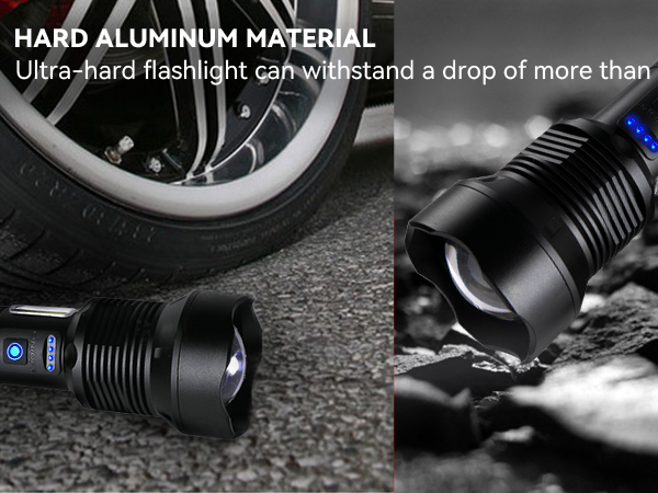 Flashlights High Lumens LED Rechargeable Super Bright Flashlight High Power USB Flash Light