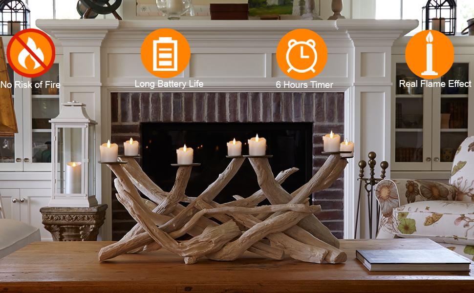 Flameless Votive Candles with Timer