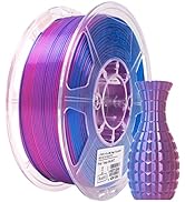 eSUN Silk Magic PLA Filament 1.75mm, Shiny Silk Dual Color Co Extrusion 3D Printer Filament, 1KG ...