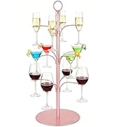 YCWF Cocktail Tree Stand for Drinks,Champagne Tower, 3 Tier - 12 Holders Drink Tower,Wine Glasses...