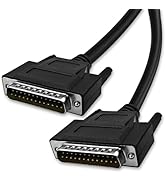 XANHAM DB25 25 Pin 6.6 Feet(2 Meter) Two Row Straight Through Serial Cable, Double Shielded(Metal...