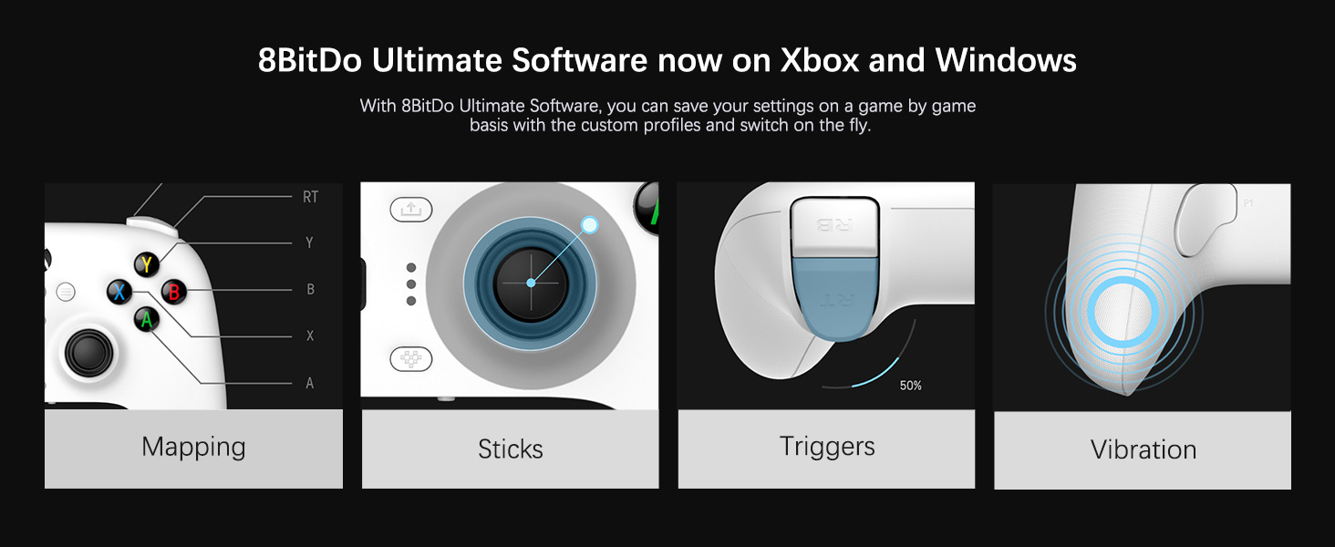 8bitdo ultimate software on Xbox and Windows