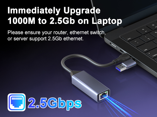 2.5gbps ethernet adapter for laptop