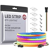 BTF-LIGHTING FCOB COB XGB1338(WS2812B) IC RGB 160LED/m 480IC LED Strip DC5V 9.8FT Individual Addr...