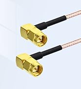 SMA Extension Cable 3ft SMA Male to Male Right Angle Connector RG316 Coax Jumper