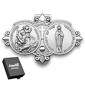 Anwlki St Christopher Medal for Car Saint Christopher Our Lady Visor Clip Accessories Bless Drivi...