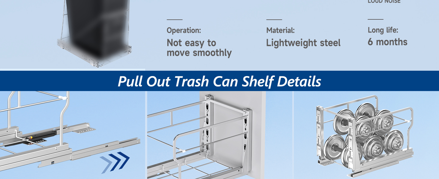 cabinet trash can pull out kit