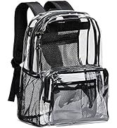 Vorspack Clear Backpack - Heavy Duty PVC Transparent See Through Backpack for College &amp; Workplace