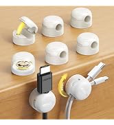 8-Pack JOYROOM Magnetic Cable Clips Organizer [Cord 360° Rotatable] Wire Keeper Holder with Stron...