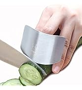 wefaner Stainless Steel Finger Guards for Cutting, Hand Protector Finger Protector Avoid Injury W...