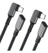 USB C Extension Cable 1.5ft 2-Pack, USB C Extender Cord Male to Female 4K Video Cord,Gen 2 10Gbps...