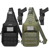 ATBP Tactical Sling Backpack With Holster Military Crossbody Bag for Men Single Shoulder Back Pac...