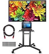 Suptek Mobile TV Cart Rolling TV Stand Mount with Wheels and Shelf for 32-70 inch LCD, LED, Plasm...