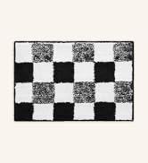 GRANNY SAYS Checkered Black Bathroom Rugs, 24