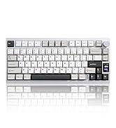 YUNZII AL80 Wireless Mechanical Keyboard,Full Aluminum CNC, Smart LCD Display,Hot Swappable Gaske...