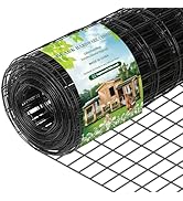 Tegarbed Black Hardware Cloth 2 x 3inch, 24in x 50ft 16 Gauge, PVC Coated Galvanized Steel Chicke...