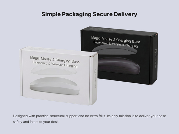 Secure packaging box for Magic Mouse charging dock