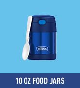 THERMOS FUNTAINER 10 Ounce Stainless Steel Vacuum Insulated Kids Food Jar with Folding Spoon