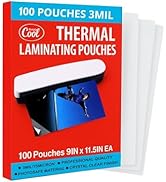 3mil thickness 9x11.5 inches size thermal laminating pouches 100 count