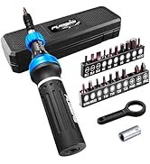 PUIBERS 25-Piece Inch Pound Torque Screwdriver Set 1/4 Drive,10-80 in-lb Torque Screwdriver for G...