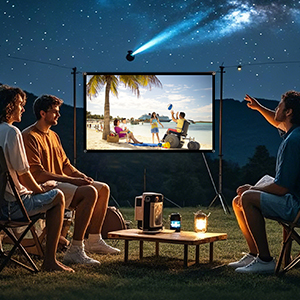 60 Inch Projector Screen, OKEDUO 4K 16:9 HD Portable Projection Movie Screen