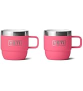 YETI Rambler 6 oz Stackable Mug, Stainless Steel, Vacuum Insulated Espresso/Coffee Mug, 2 Pack