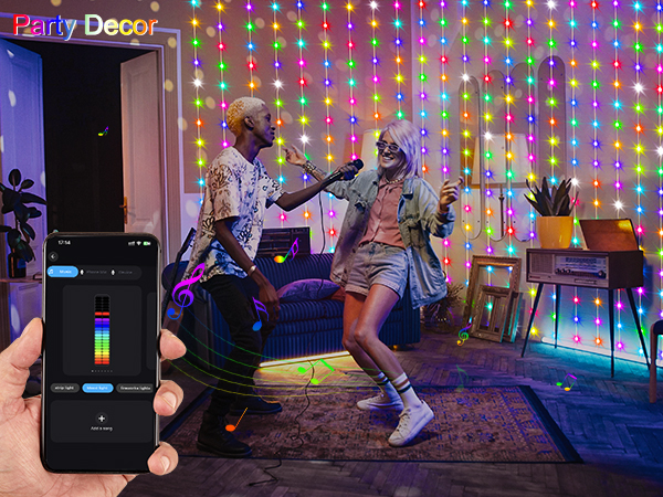 fairy curtain lights curtain twinkle lights smart lights curtain color changing curtain lights