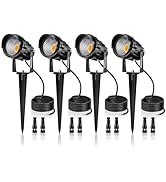 12W Low Voltage LED Landscape Lights - 12V Super Warm White Spotlight Landscape Lighting, IP65 Wa...