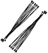 SinLoon SATA to 4 Pin Fan, PC Case Fan Y Power Adapter Cable, 15Pin SATA to 3 Pin 4 Pin PWM Fan A...