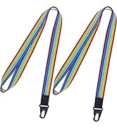 YOUOWO 2 Pack Neck Lanyard Black (2 Pack-Colors)