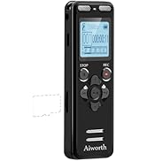 16GB Digital Voice Recorder Voice Activated Recorder for Lectures Meetings - aiworth 1160 Hours S...