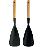 Silicone Spatula Spoon with Wood Handle BPA-Free Matte, 12.6 Inch Multifunctional Utensil Safe fo...