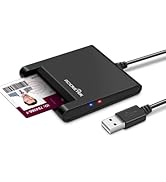 CAC Card Reader - DOD Military USB C Common Access CAC Card Reader, Portable USB Smart Card Reade...