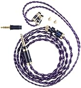 Herdslive Dual Plug 3.5mm/4.4mm IEM Replacement Cable High Purity 6N OCC Silver Plated MMCX + 0.7...