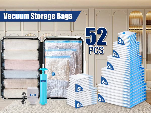 Vacuum Storage Bags 52pcs