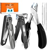 Toenail Clippers for Seniors Thick Toenails, DRMODE Heavy Duty Toe Nail Clippers for Men Thick In...