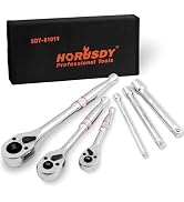 HORUSDY 3-Piece Ratchet Set, 1/4” 3/8”, 1/2