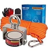 MUTUACTOR Magnet Fishing Kits,600lb Strong Rotate Fishing Magnets Heavy Duty,Neodymium Rare Earth...