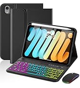 EAMPANG Case with Keyboard Mouse for iPad mini 7th(A17 Pro,2024)/6th Generation 8.3 inch,7 Color ...