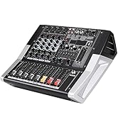 Jindaaudio Audio Mixer 4 Channel, DJ Mixer with Power Amplifier, 2*180W Power Output Powered Mixe...
