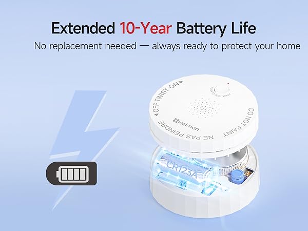 Smoke alarm 10 year battery