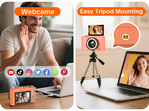 Vlog camera can be connected to a computer as a webcam